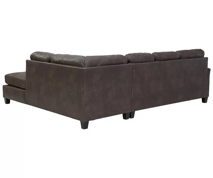 Signature Design By Ashley Navi Smoke Faux Leather Sectional With Right-Facing Chaise 5 Signature Design By Ashley Navi Smoke Faux Leather Sectional With Right-Facing Chaise - Image 3