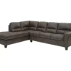 Signature Design By Ashley Navi Smoke Faux Leather Sleeper Sectional With Left-Facing Chaise -Franklin Sales Store combo760012