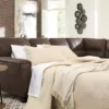 Signature Design By Ashley Navi Chestnut Faux Leather Sleeper Sectional With Right-Facing Chaise -Franklin Sales Store combo760017