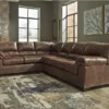 Signature Design By Ashley Bladen Coffee 3-Piece Faux Leather Sectional With Right-Facing Loveseat -Franklin Sales Store combo760020 2