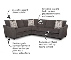 Broyhill Rotherton Dark Gray Sectional -Franklin Sales Store combo770001 6