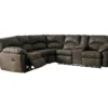 Signature Design By Ashley Tambo Canyon Faux Leather Reclining Sectional -Franklin Sales Store combo800024