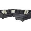 Signature Design By Ashley Eltmann Slate 3-Piece Sectional With Right-Facing Chaise