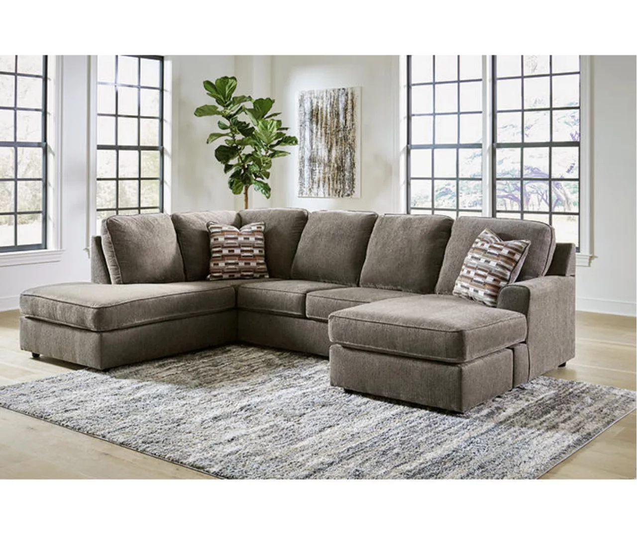 Signature Design By Ashley O'Phannon Gray 2-Piece Sectional With Right-Facing Sofa Chaise 4 Signature Design By Ashley O'Phannon Gray 2-Piece Sectional With Right-Facing Sofa Chaise - Image 2