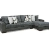 Signature Design By Ashley Larkstone Charcoal 2-Piece Sectional With Right-Facing Chaise -Franklin Sales Store combo870010