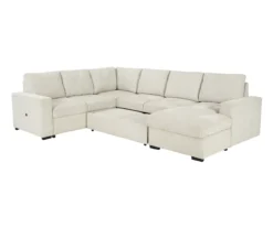 Signature Design By Ashley Millcoe Linen 3-Piece Sectional With Pop-Up Bed -Franklin Sales Store combo870027 4