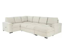 Signature Design By Ashley Millcoe Linen 3-Piece Sectional With Pop-Up Bed -Franklin Sales Store combo870027 5