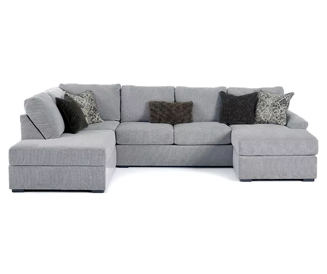 Broyhill Parkdale Dove Sectional & Ottoman Set 4 Broyhill Parkdale Dove Sectional & Ottoman Set - Image 2