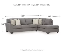Broyhill Reydell Charcoal Sectional -Franklin Sales Store combo980196 3