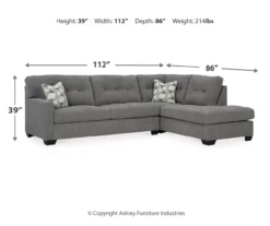 Signature Design By Ashley Highland Falls Gray Sectional -Franklin Sales Store combo980201 3